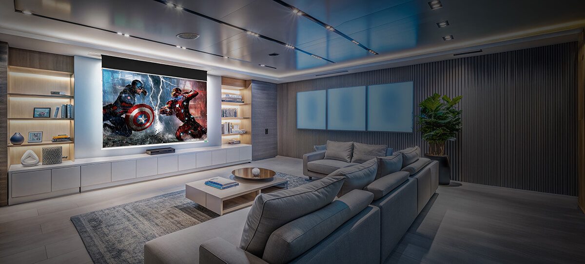 In Ceiling Recessed Screen